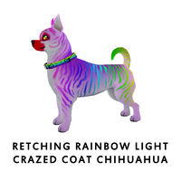 Retching Rainbow Light Crazed Coat Chihuahua