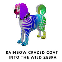 Rainbow Crazed Coat Into The Wild Zebra