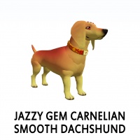 Jazzy Gem - Spessartite Carnelian Smooth Dachshund