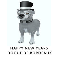 Happy New Years Dogue de Bordeaux