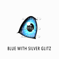 Blue with Silver Glitz