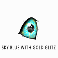 Sky Blue with Gold Glitz