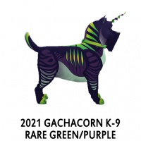 2021 Gachacorn K-9 - Rare Green/Purple