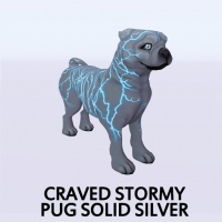 Craved Stormy Pug Solid Silver