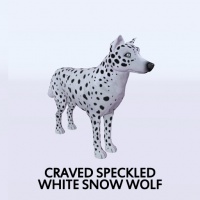 Craved Speckled White Snow Wolf