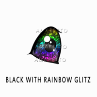 Black with Rainbow Glitz