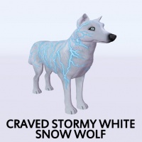 Craved Stormy White Snow Wolf