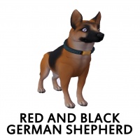 Red and Black German Shepherd